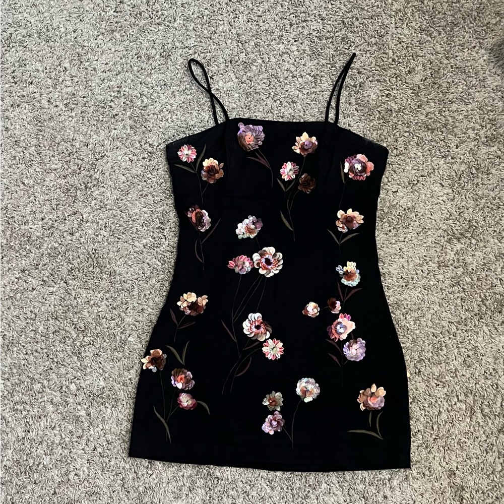 Anthropologie Maeve  The Brynne 3D Spaghetti Strap Dress Sz 6